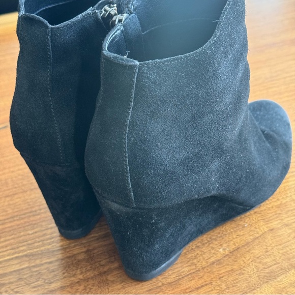 Dolce Vita Black Suede Wedge Ankle Booties. Size Women’s 7.5 - Picture 3 of 12